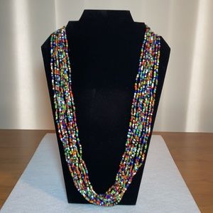 10-Strand Seed Bead Fashion Necklace